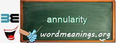 WordMeaning blackboard for annularity